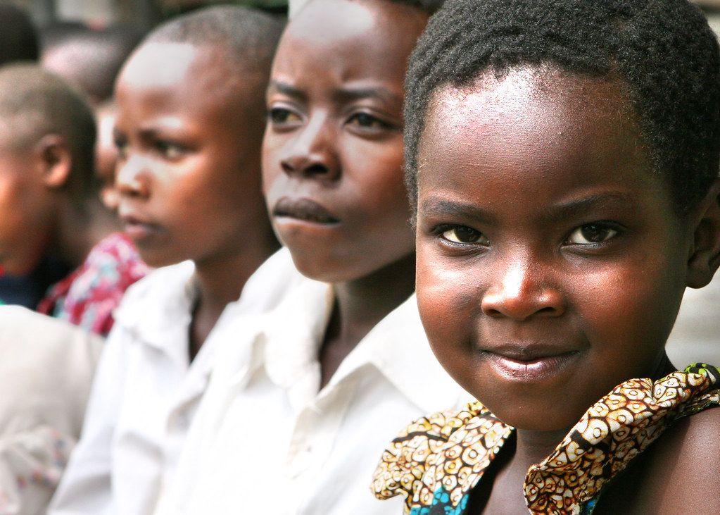 A smiling schoolgirl in Africa